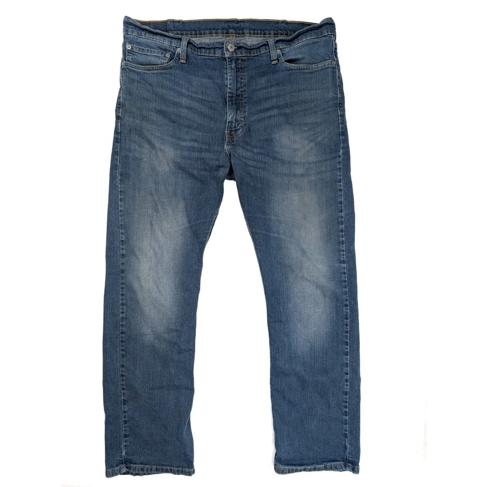 Levi's 513 Slim Fit Blue Wash Denim Straight Leg Jeans Men's Size 38x30